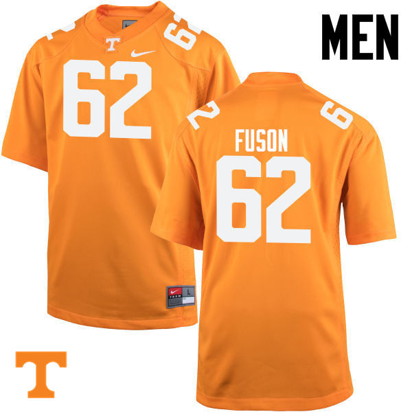 Men #62 Clyde Fuson Tennessee Volunteers College Football Jerseys-Orange - Click Image to Close